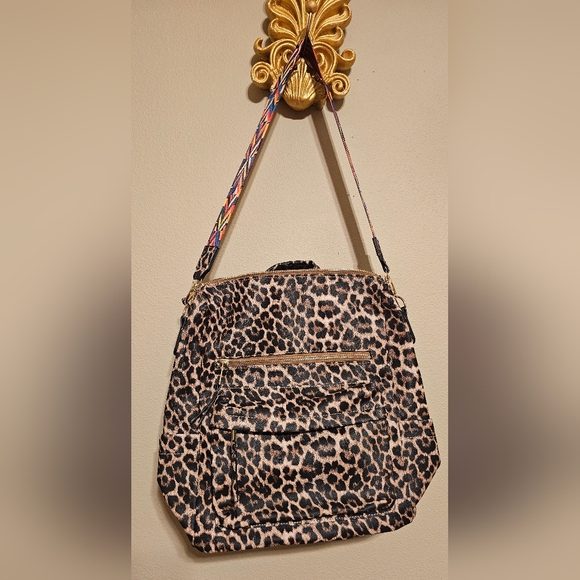 Womens Leopard  Backpack Purse Shoulder Bags Handbag NWOT - Picture 1 of 12